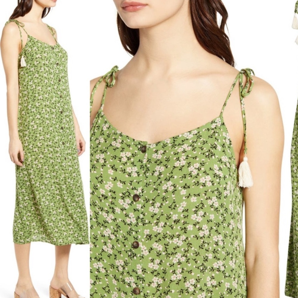 NWT All in Favor green flowy floral dress